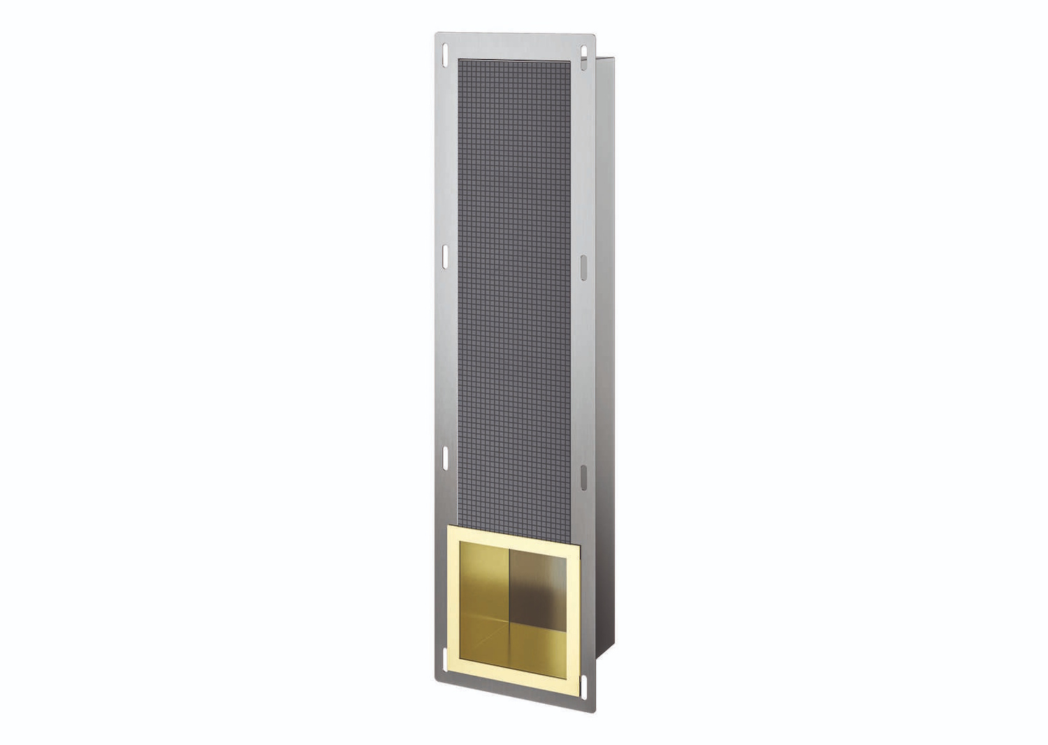 Luca sanitair Inbouw Reserve Toiletrolhouder  19,5x72x12,2cm Geborsteld Goud PVD