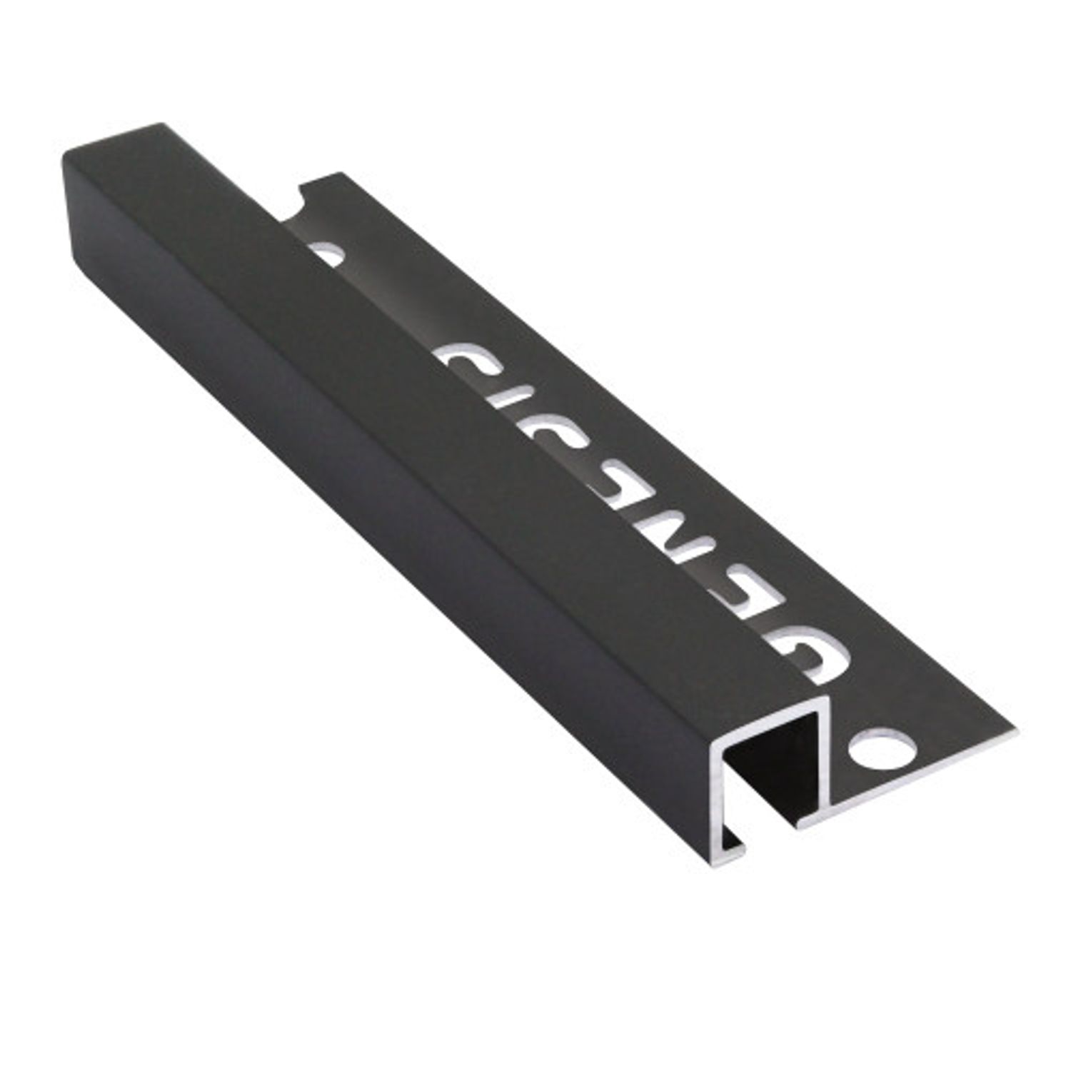 Genesis – Tdp087.17 - Tegelprofiel - Aluminium - Vierkant – Mat Zwart – 8mm – 270cm Lang