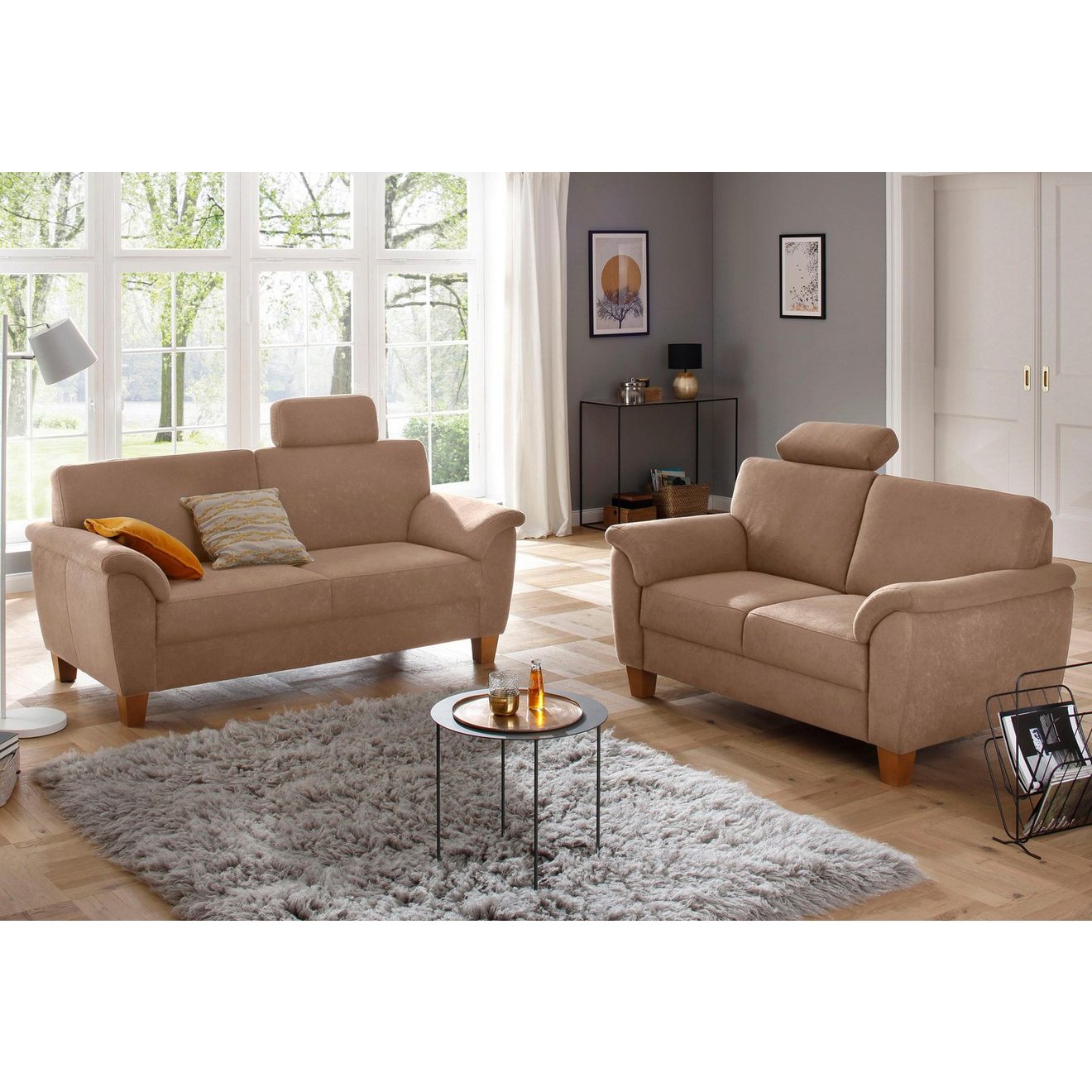 Home affaire Zithoek Texel als set, met binnenvering en contrastnaad