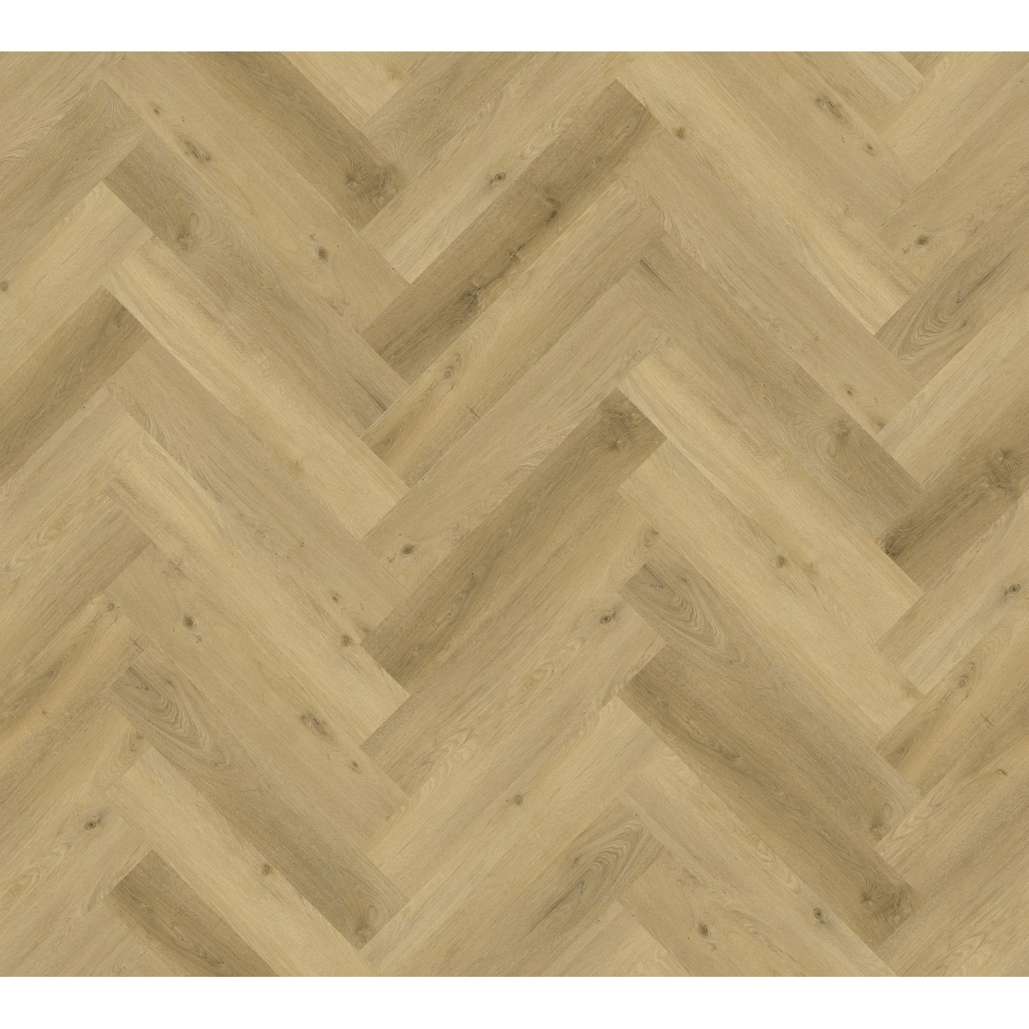 Praxis Klik Pvc Vloer Ivory Naturel Oak - Visgraat - 4-zijdige V-groef - 5,5mm - 2,25m²