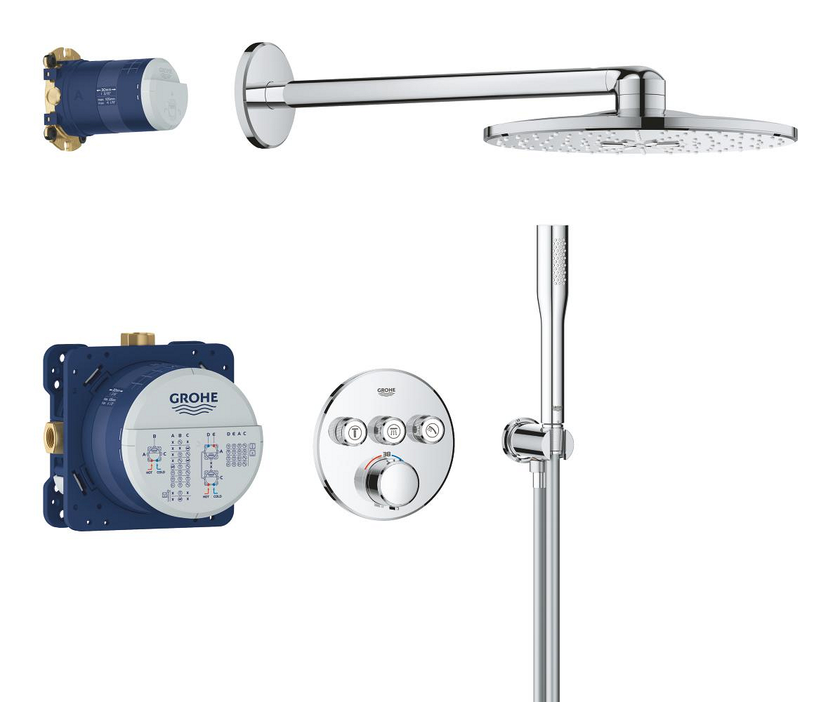 Grohe Precision SmartControl Concealed shower system with Vitalio SmartActive 310 Chroom