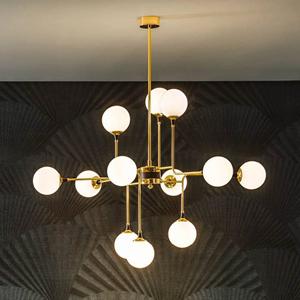 Stilnovo H&auml;ngelampe Galassia, goldfarben, &Oslash; 120 cm, 12-flg.