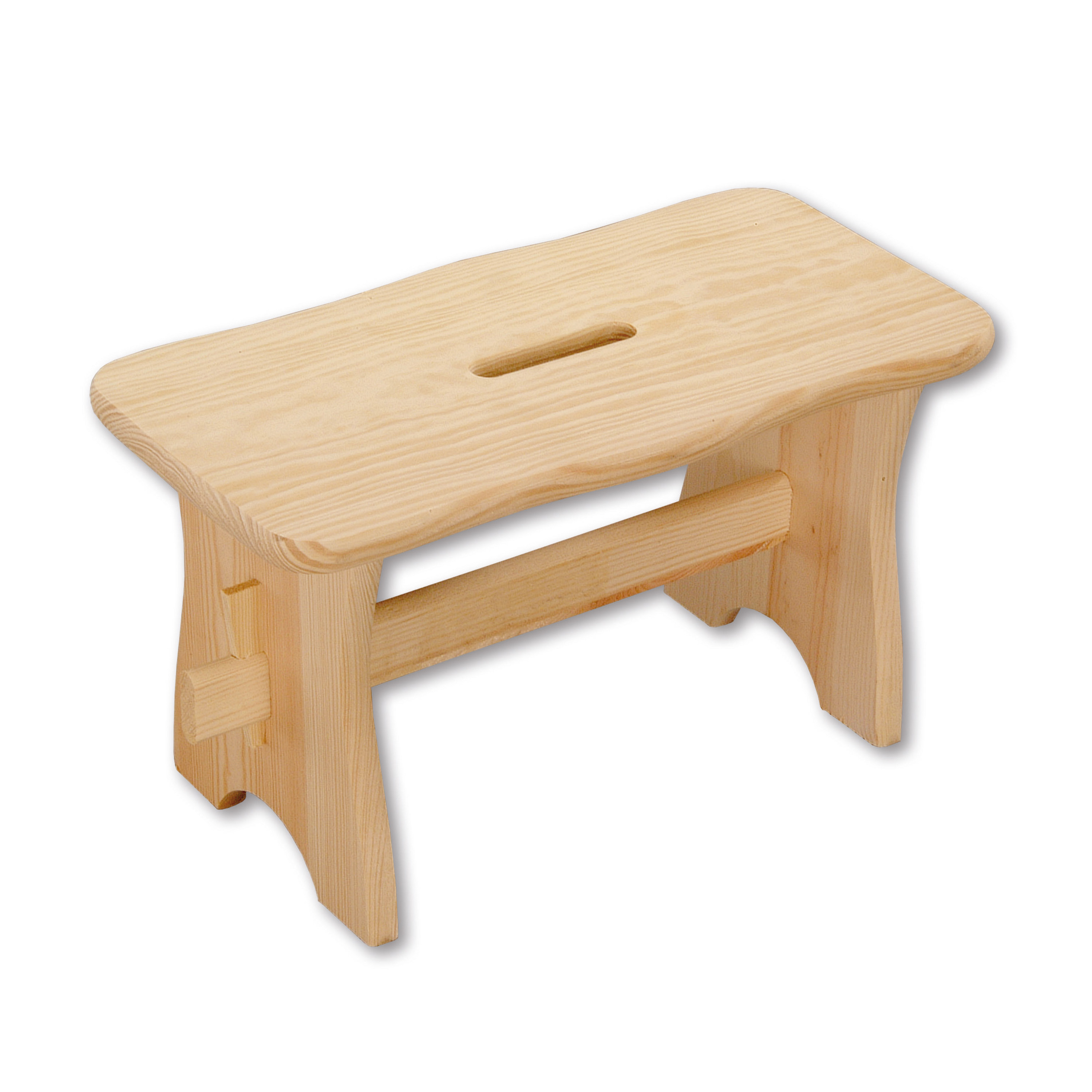 Kesper voetenbankje kruk - x 19 x 21 cm - hout - max 150 kilo - opstapjes -