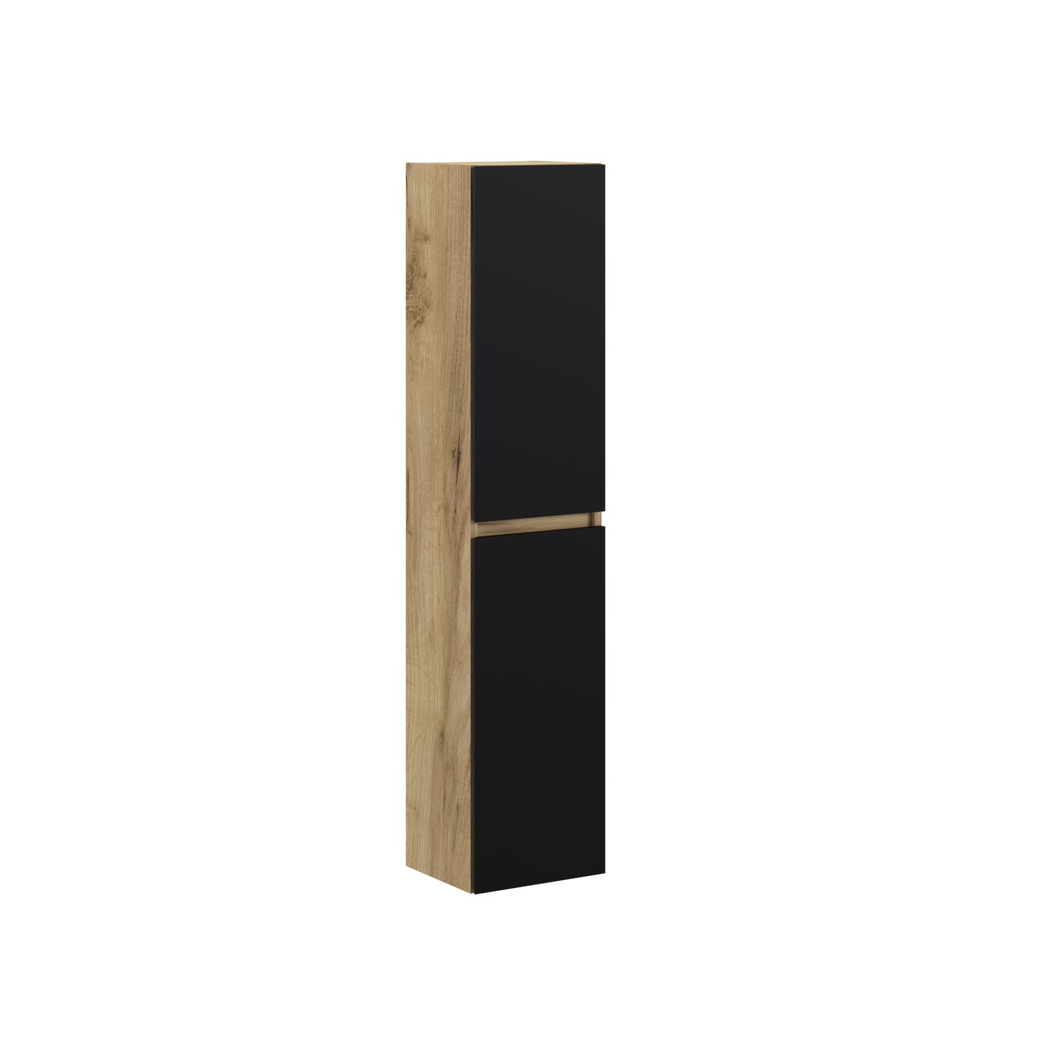 T-Bath Kolomkast Indus 140cm Zwart/eiken