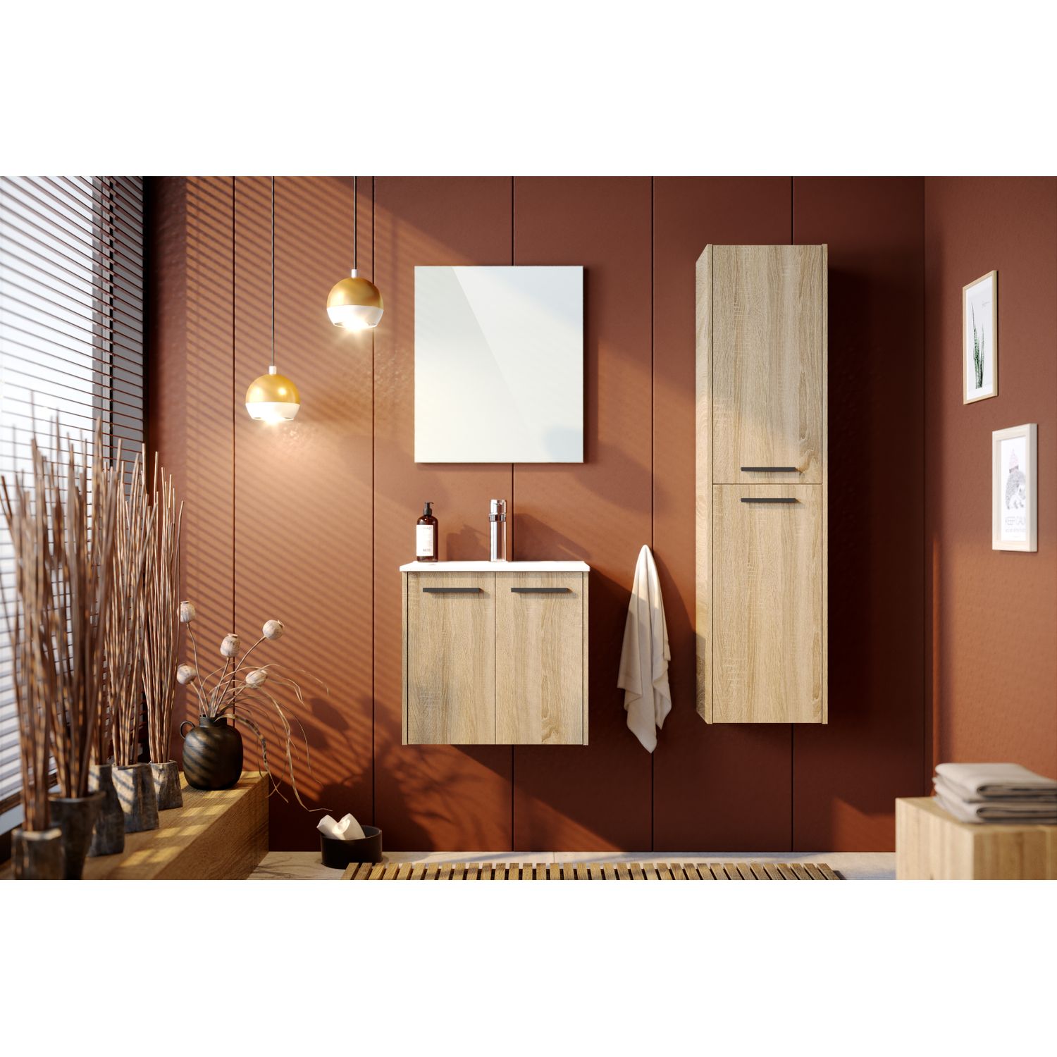 T-Bath Badmeubelset Tadel 60cm Eik