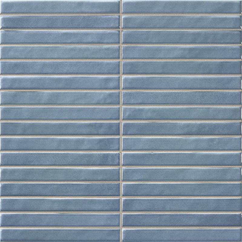 Jabo Tegelsample:  Pencil Kromo Teal mozaïektegel 35x35cm