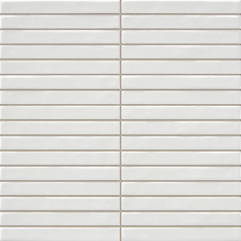 Jabo Tegelsample:  Pencil Kromo White mozaïektegel 35x35cm