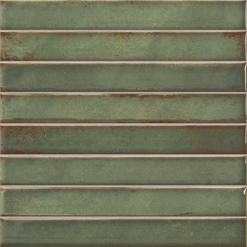Jabo Tegelsample:  Brick Raku Emerald mozaïektegel 35x35cm