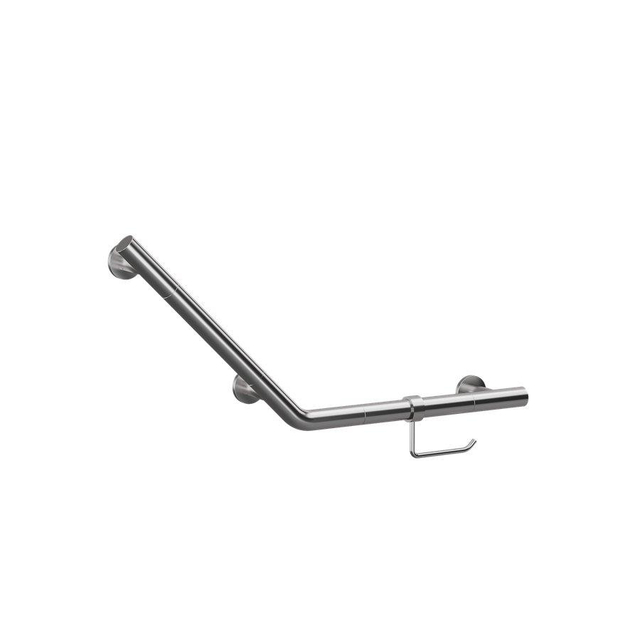 Crosswater Handgreep met WC-rolhouder - schuin - 71.9x33.2cm - Chroom GBA7232C