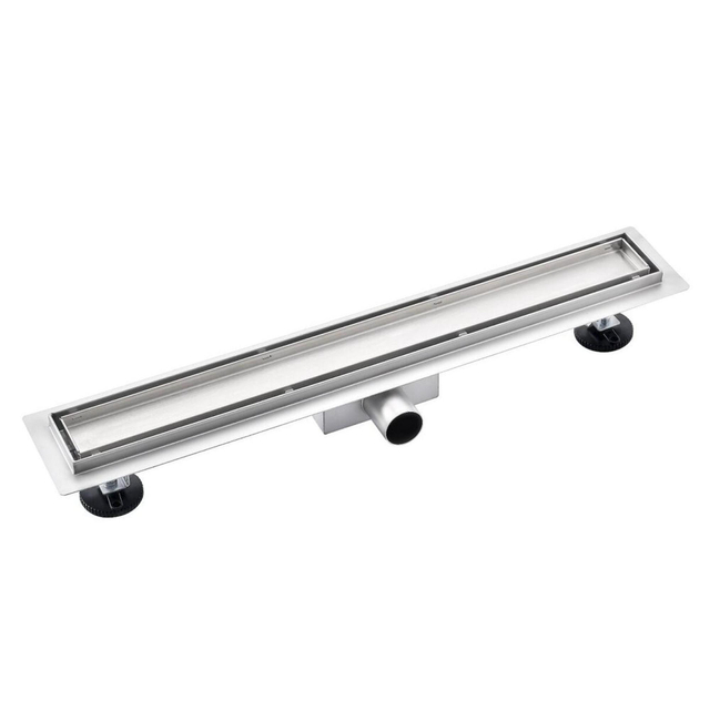 Fortifura Galeria douchegoot - 140cm - met tegelrooster - met vloerflens - Geborsteld RVS PVD (RVS) SW719877/SW719893