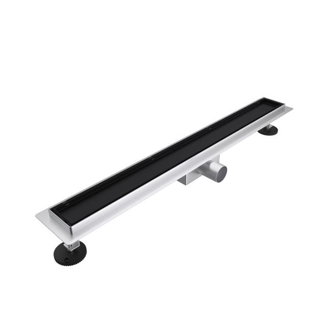 Fortifura Galeria douchegoot 140cm - tegelrooster - vloerflens - mat zwart SW719877/SW1075295