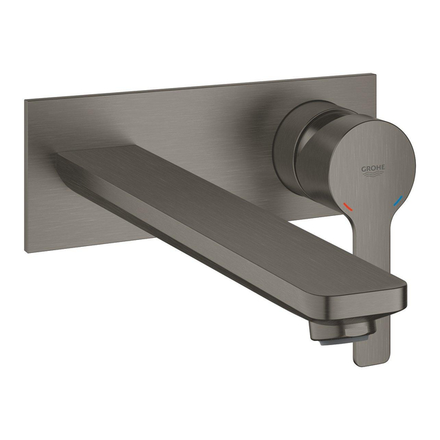 Grohe Lineare waterbesparende afbouwdeel inbouw wandkraan l-size met uitloop 20.7cm brushed hard graphite 23444AL1