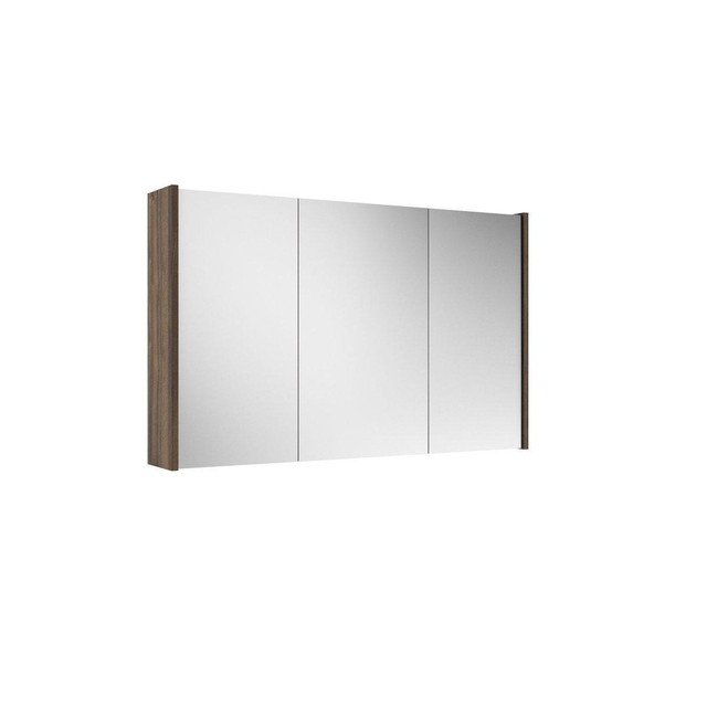 Adema Spiegelkast - 100x63x16cm - inclusief zijpanelen - noten (hout) SW1212817/SW812073