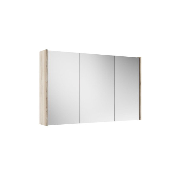 Adema Spiegelkast - 100x63x16cm -inclusief zijpanelen - beech (hout) SW1212817/SW910735