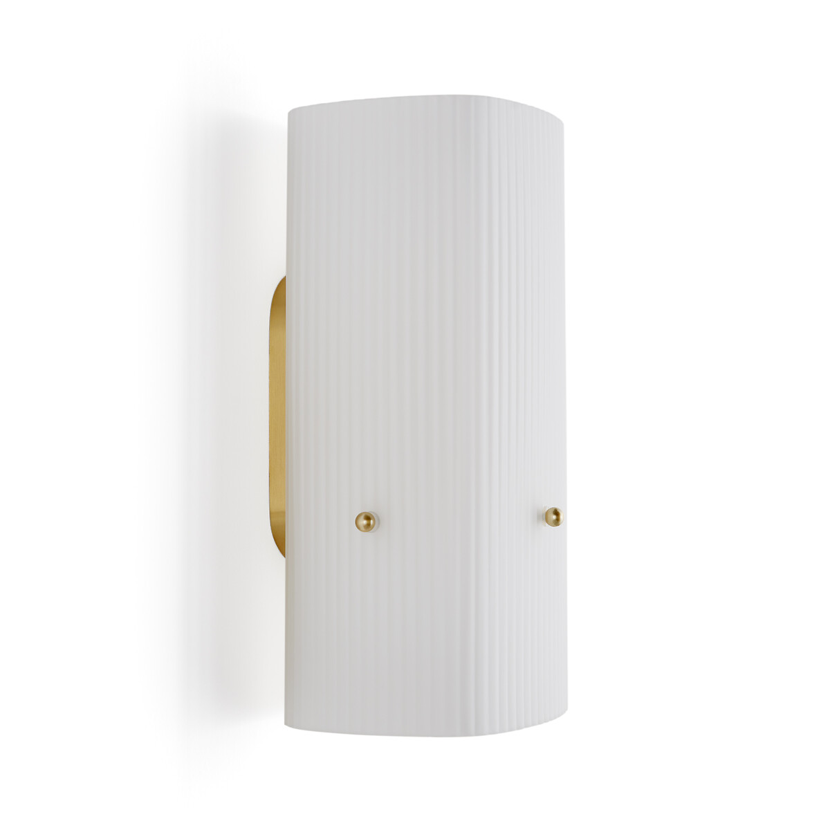 LA REDOUTE INTERIEURS Wandlamp in messing en geribbeld glas, Danny