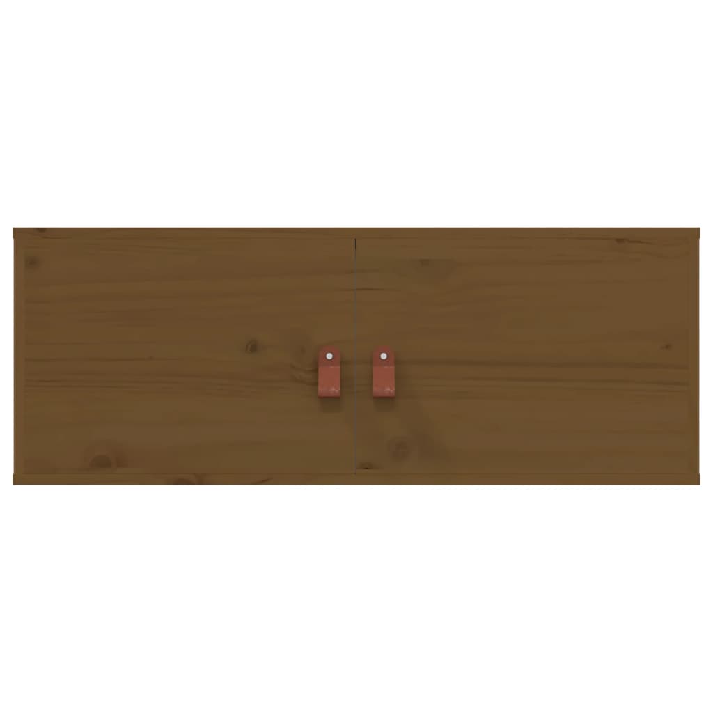 vidaXL Wandkast 80x30x30 cm massief grenenhout honingbruin