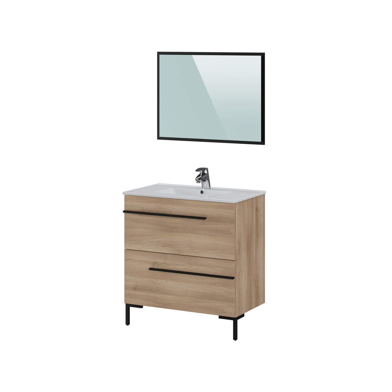 T-Bath Badmeubelset Inga 80cm Eik