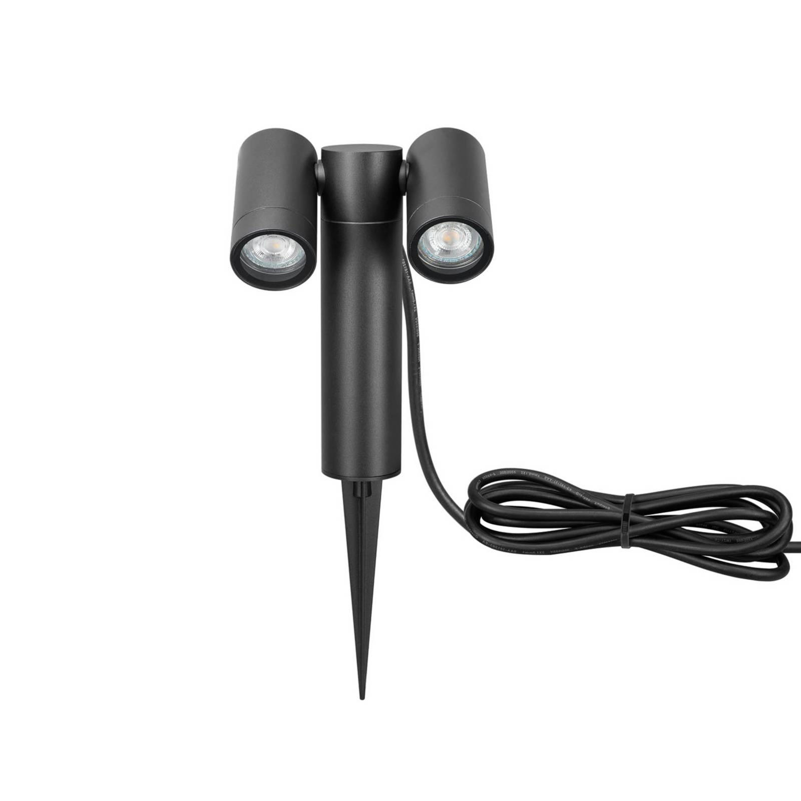 CMD Prikspot  9089, antraciet, lengte 17 cm, IP65, 2-lamps