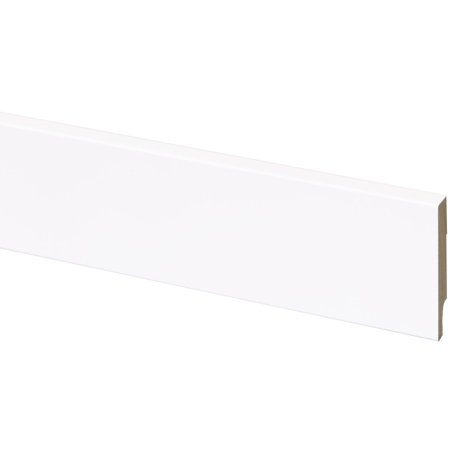 Praxis Hoge Plint Cubic Blok - Ral 9003 - 244cm - 12x79mm