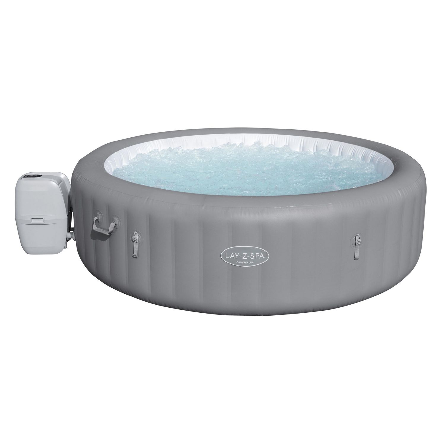 Bestway Opblaasbare Jacuzzi Lay-z-spa Grenada Grijs Ø236x71cm