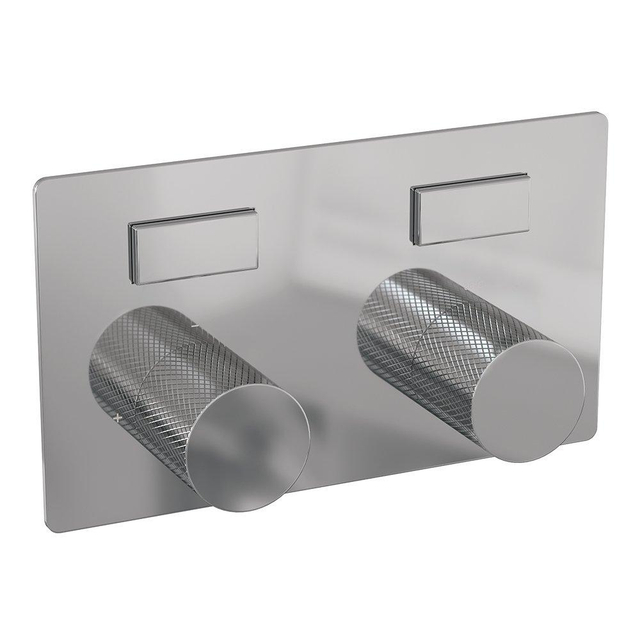 Brauer Chrome Carving - 2 functies - inbouwthermostaat - drukknoppen - in/afbouwdelen - chroom 5-CE-157
