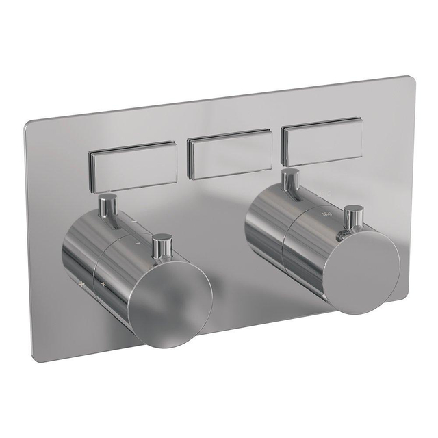 Brauer Chrome Edition - 3 functies - inbouwthermostaat - drukknoppen - in/afbouwdelen - chroom 5-CE-156