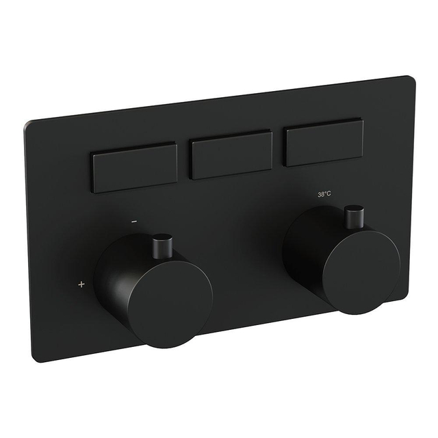 Brauer Black Edition - 3 functies - inbouwthermostaat - drukknoppen - in/afbouwdelen - zwart mat 5-S-156
