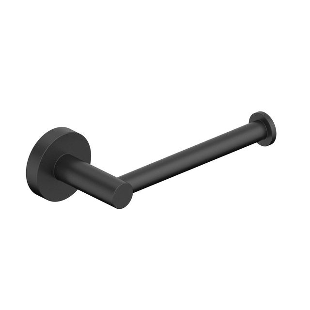 Fortifura Calvi Toiletrolhouder - zonder klep - rond - Mat Zwart SW639935