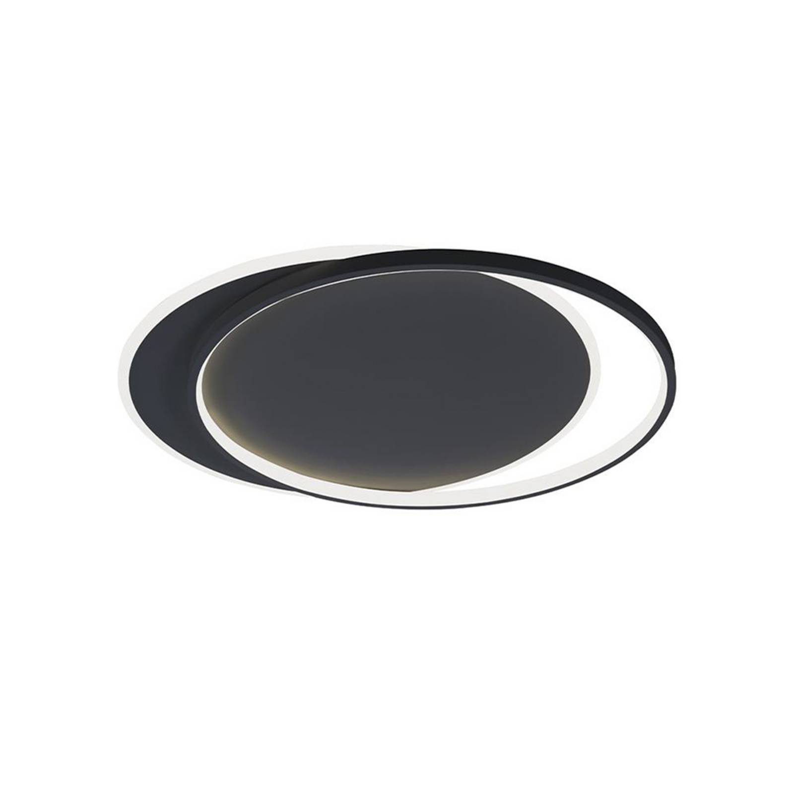 Viokef LED plafondlamp Evelyn, zwart, lengte 55 cm, metaal
