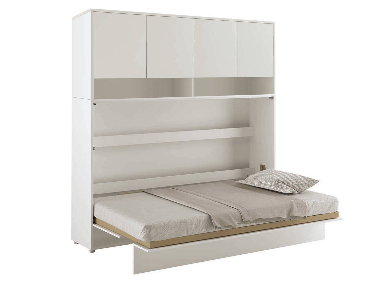 Mobistoxx Opklapbed CONCEPTION PRO 120x200 cm kasjmier (horizontaal) met opzetkast met matras