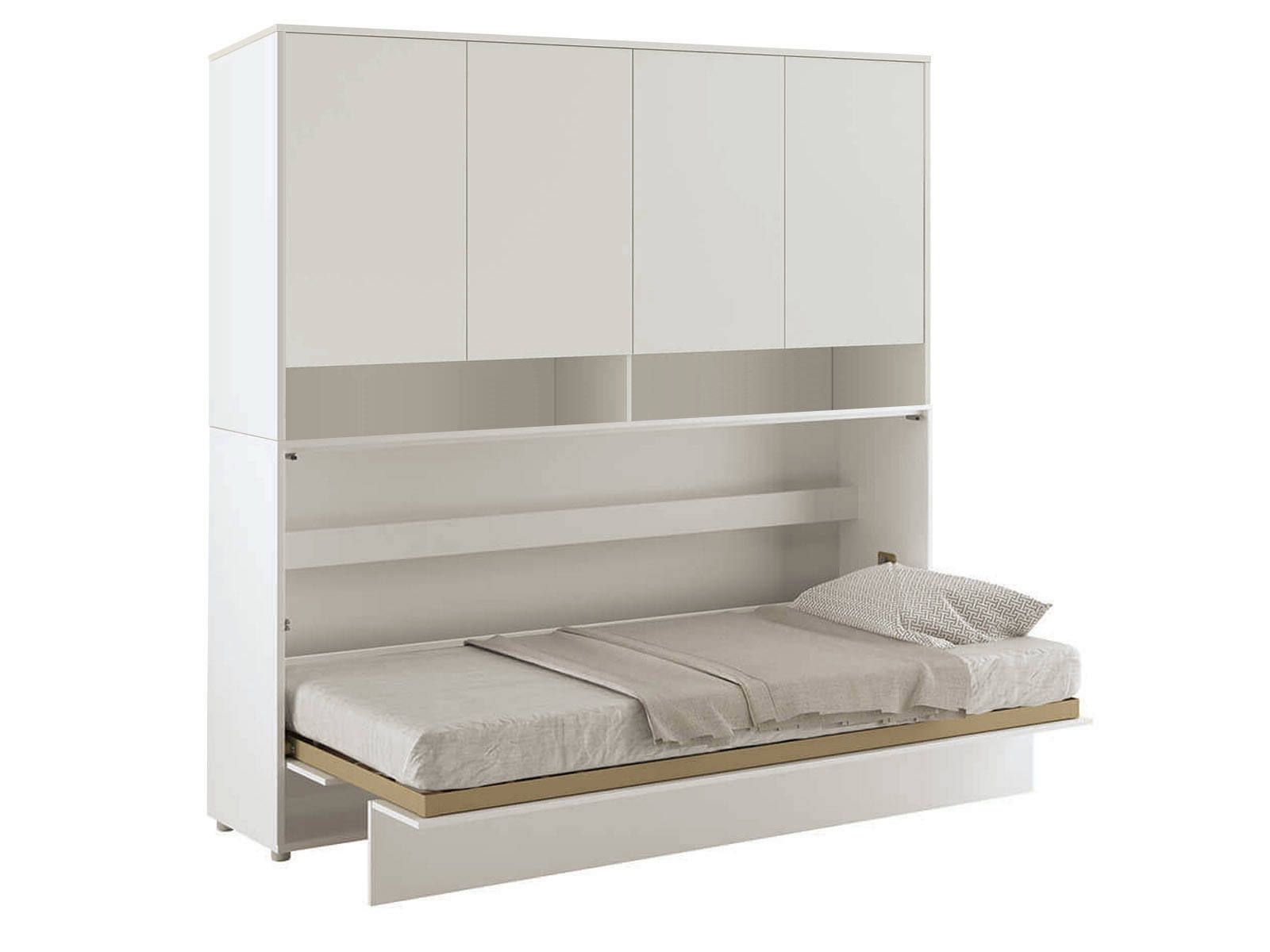 Mobistoxx Opklapbed CONCEPTION PRO 90x200 cm kasjmier (horizontaal) met opzetkast met matras