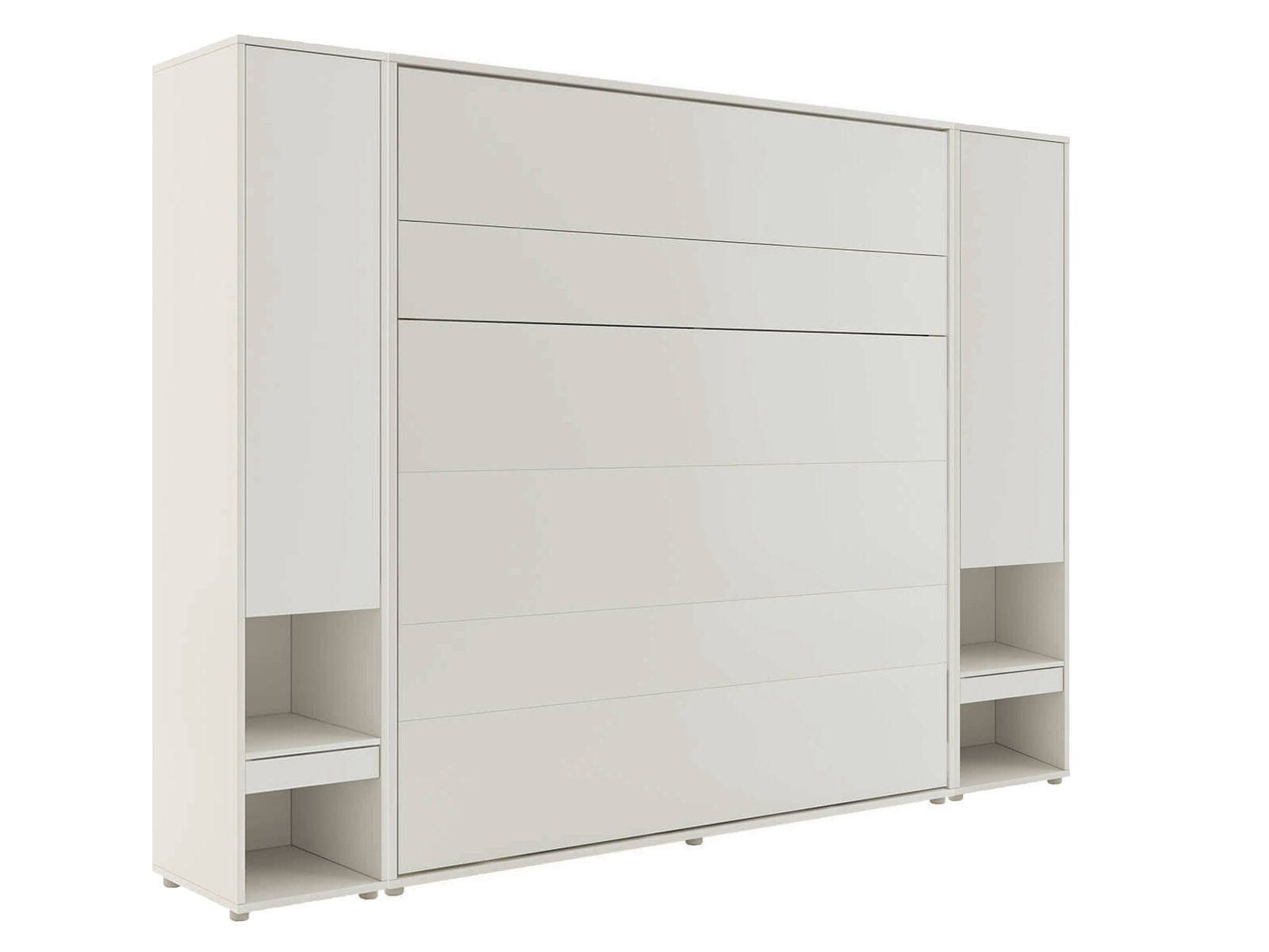 Mobistoxx Opklapbed CONCEPTION PRO 180x200 cm kasjmier (verticaal) met kasten en matras