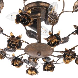 ONLI Deckenleuchte Carolina, bronzefarben, 3-flammig, Eisen