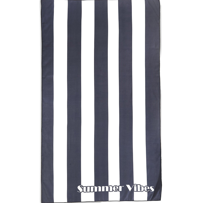 Zavelo Beach Club Strandlaken Summer Vibes - Antraciet - 100x180 cm