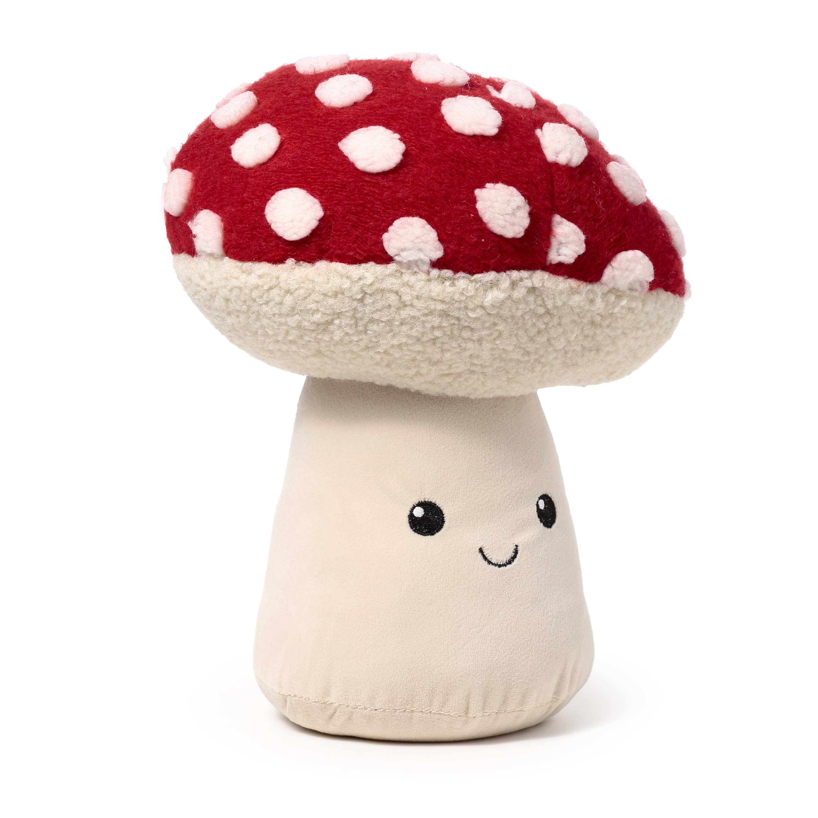 Puckator Deurstopper Paddestoel - 1.2 kg - rood/wit - knuffeldier - H23 cm - deurstop -