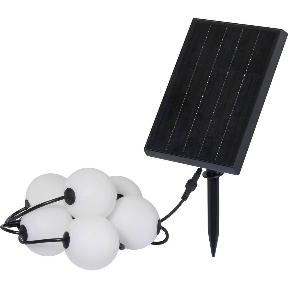 Sygonix SY-6662320 Lichtketting op zonne-energie 2.4 W Wit, Zwart