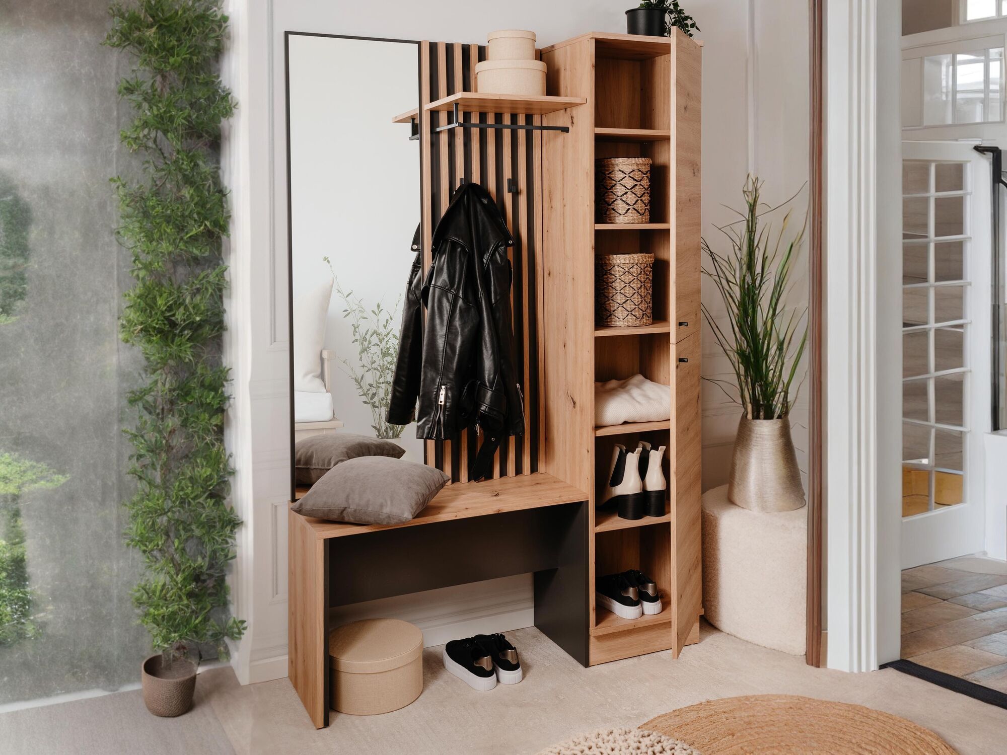 Mobistoxx Vestiaire MEDINA 1 deur 122 cm artisan eik/antraciet
