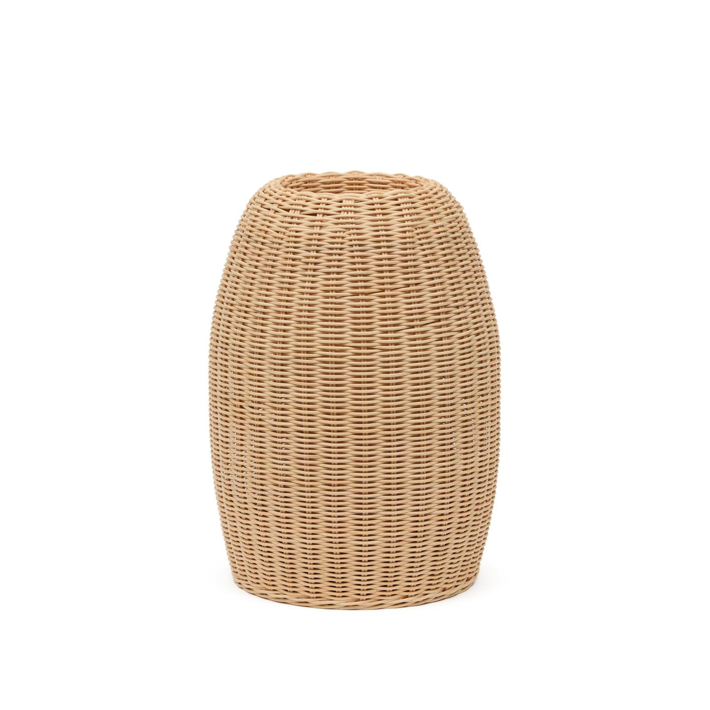 Kave Home Vaas Zilna Rotan, 40cm hoog - Naturel