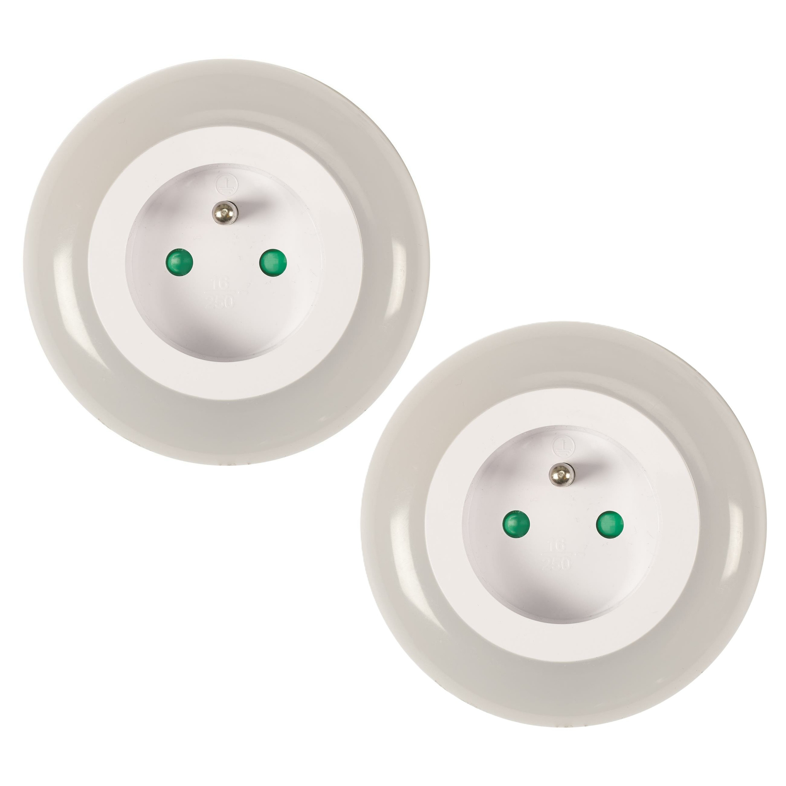 Home Deco Kids LED nachtlamp met lichtsensor - 2x - kinderkamer - extra stopcontact -