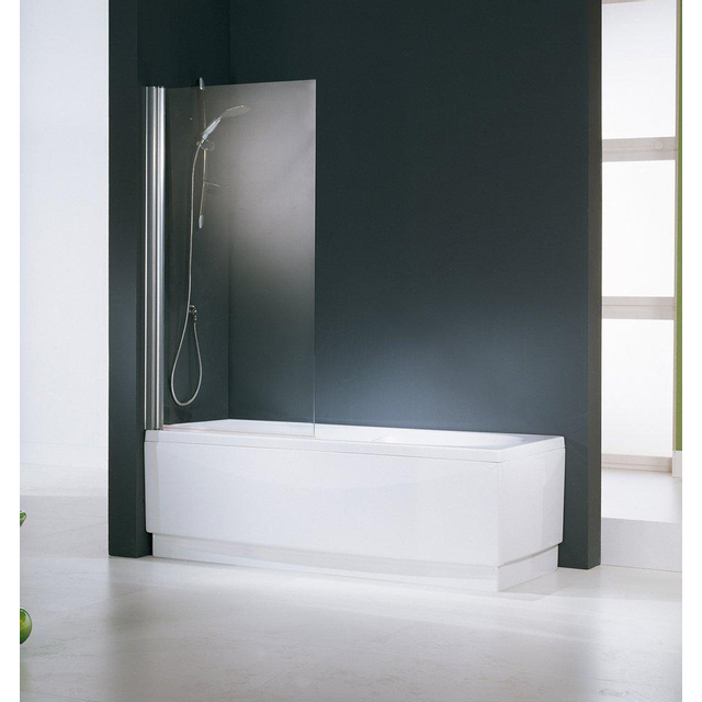 Novellini Aurora badklapwand 1 delig 85x150cm wit profiel en helder glas AURORAN1851A