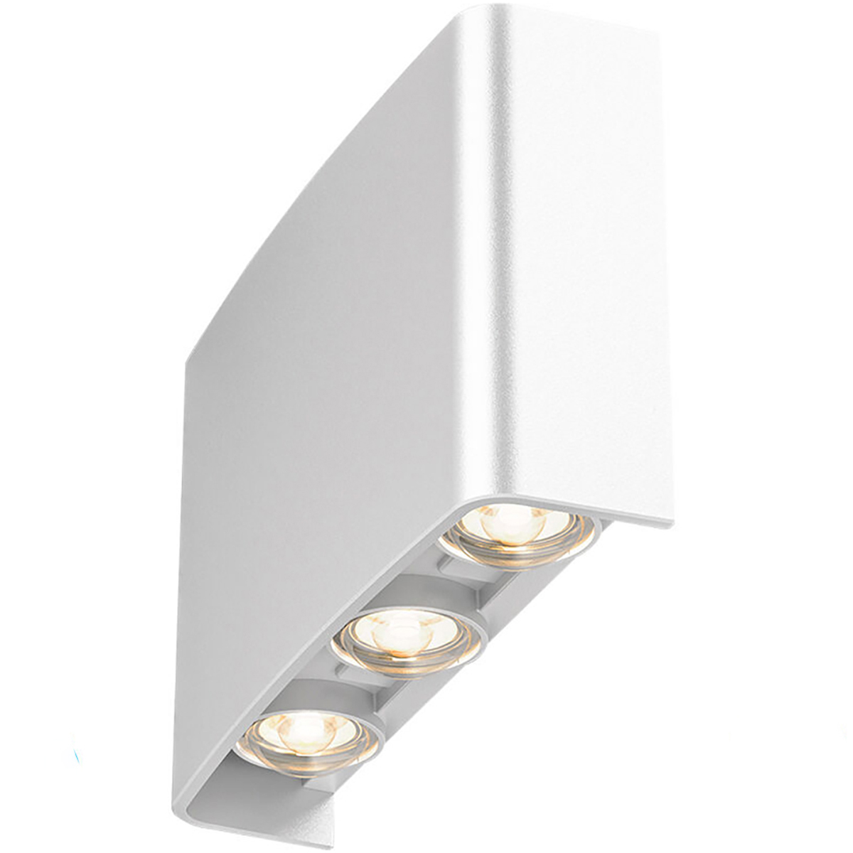 BES LED LED Wandlamp - Brinton Victo - Up & Down - 6W 480lm - Aanpasbare Lichtkleur 3000K-4000K-6500K - Voor Buiten en Binnen - Waterdicht IP65 - Rechthoek - Wit