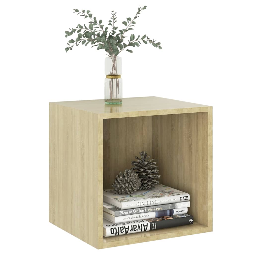 vidaXL Wandkast 37x37x37 cm bewerkt hout sonoma eikenkleurig