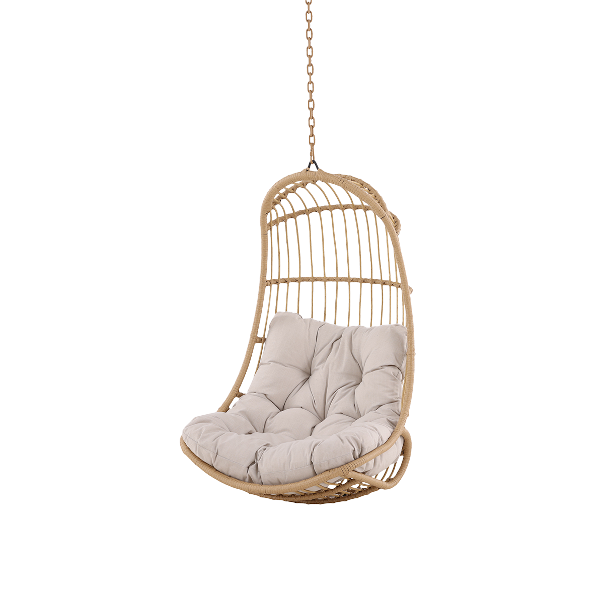 Nest outdoor Carter rotan hangstoel naturel - met zitkussen