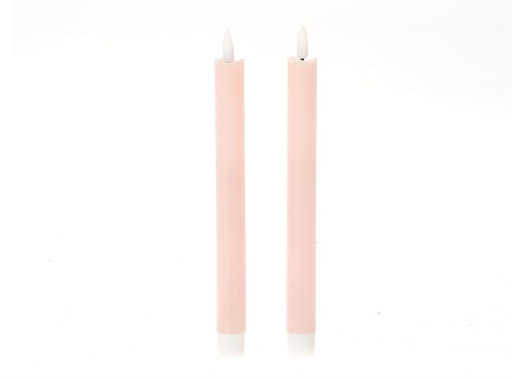 HBX Natural Living Dinerkaars LED vlam 24.5cm roze