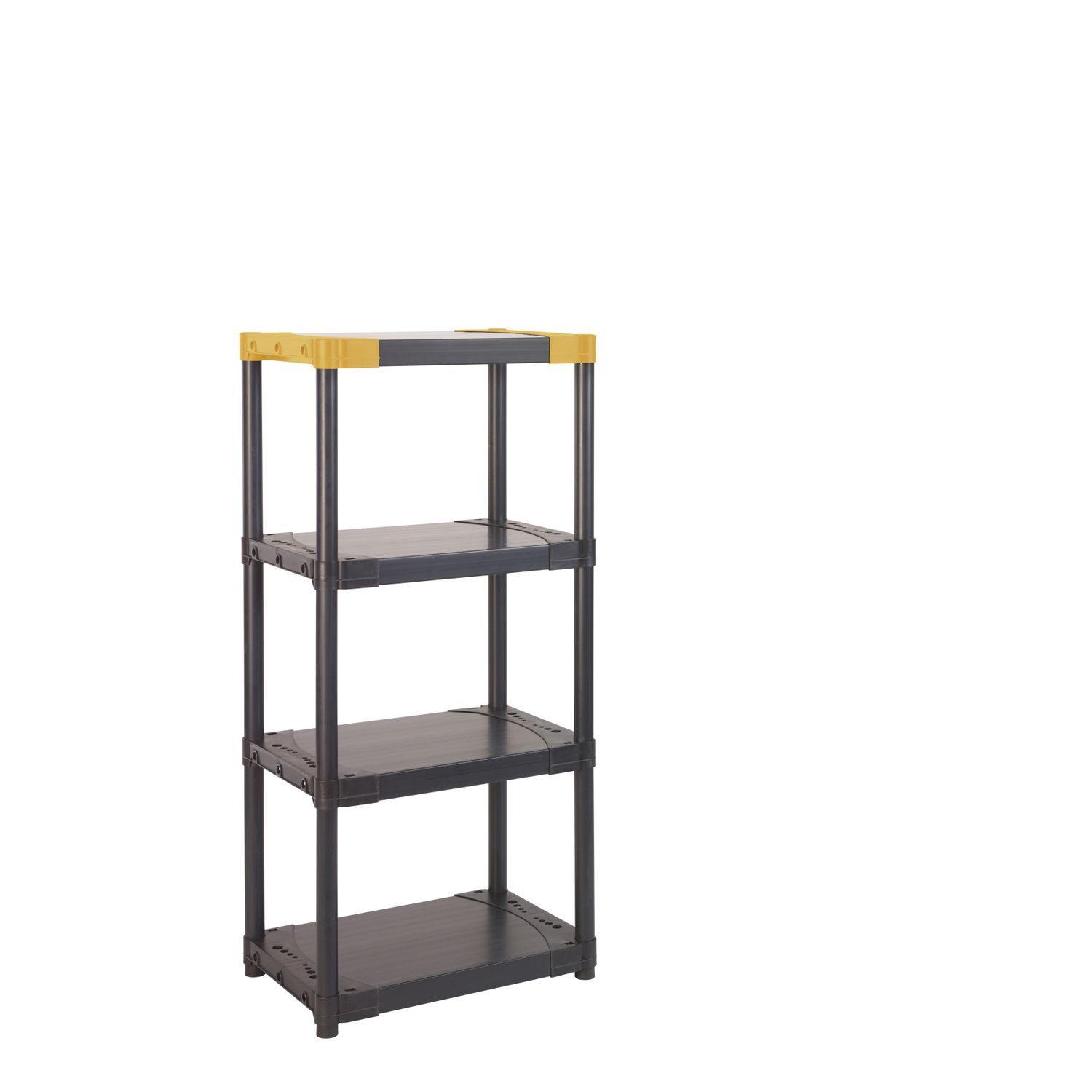 Grossfillex Opbergrek Workline 2.0 60x40x128cm Zwart/geel Met 4 Planken Pvc