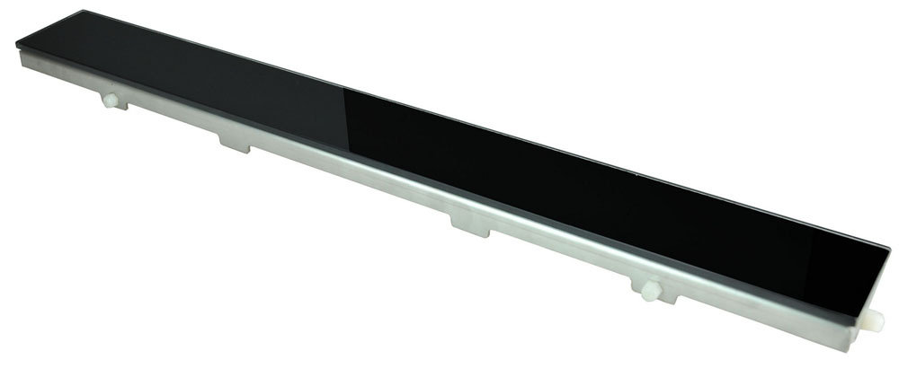 Sanifun Glasrooster zwart 70 x 7 tbv RVS douchegoot.