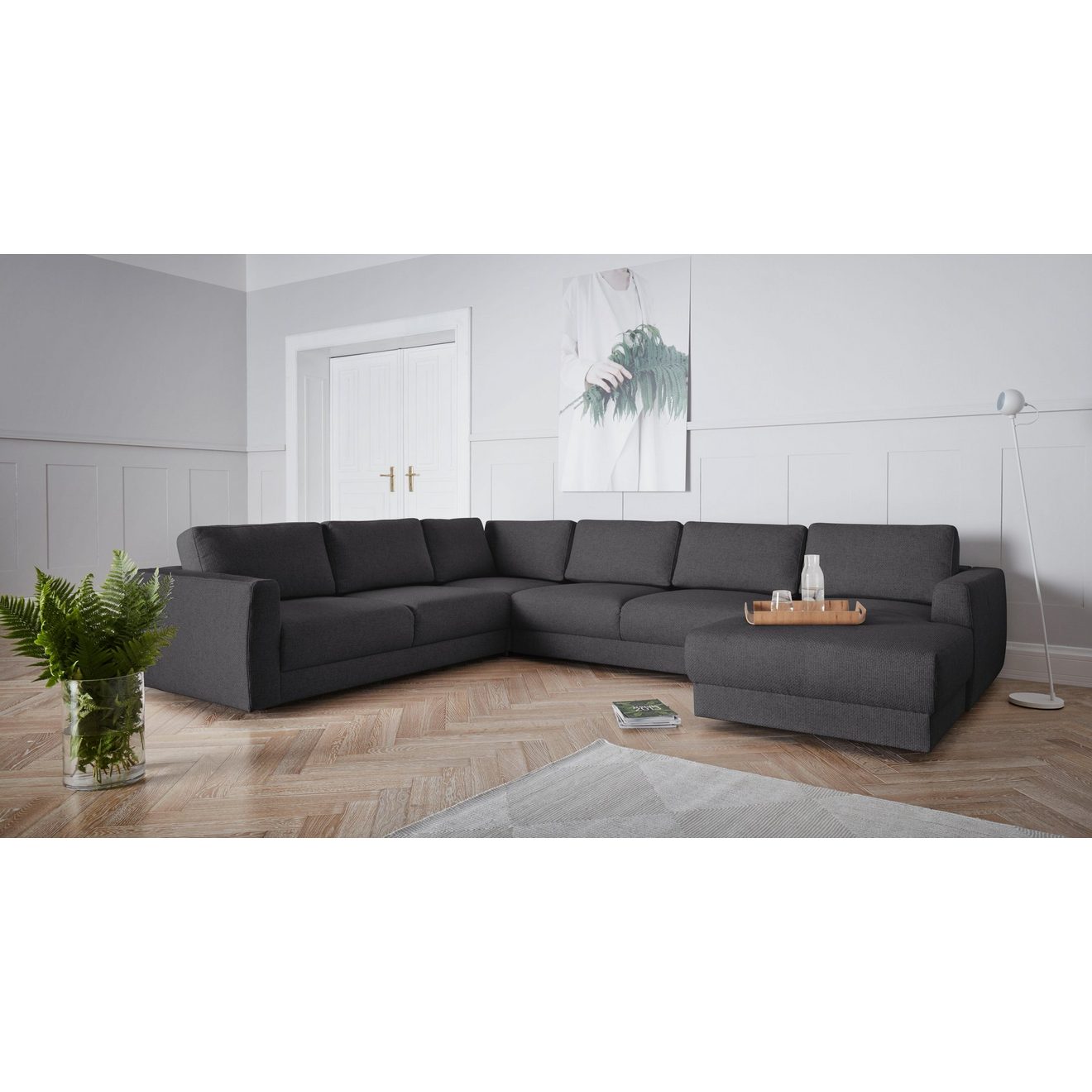 Andas Zithoek Hobro U-vorm in 3 stofkwaliteiten in vele kleuren, design by morten georgsen
