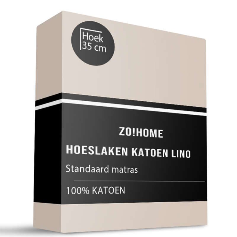 Zo!Home Hoeslaken Lino - Katoen - 160x200 cm - -  - 