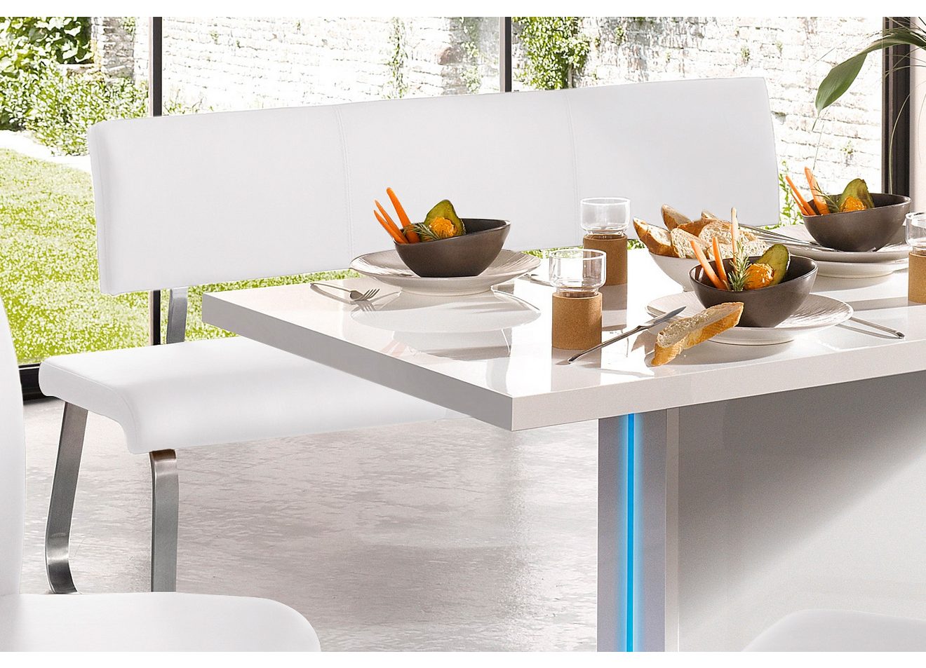 MCA furniture Bank Arco belastbaar tot 280 kg, echt leer, in verschillende breedten