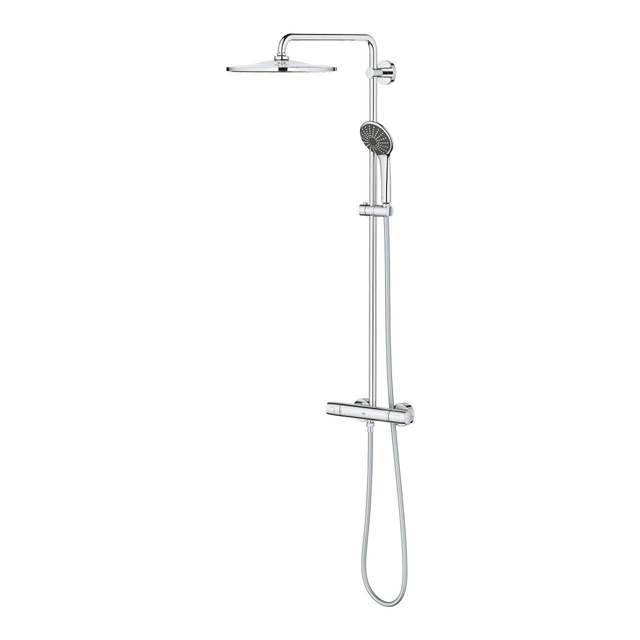 Grohe Vitalio Regendoucheset - hoofddouche 31cm - handdouche rond - thermostatisch - chroom 26400001